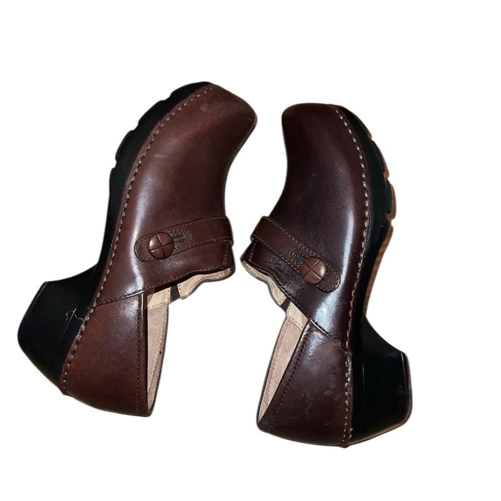 Dansko Dark Brown Leather Clogs Size 37 - Picture 3 of 6